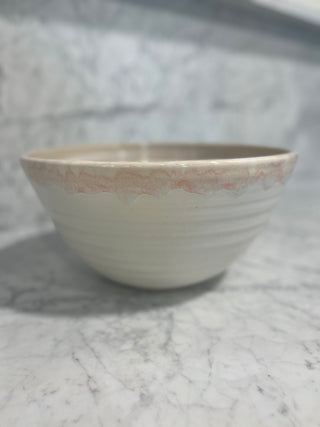 Mixing Bowl, LG White and Pink