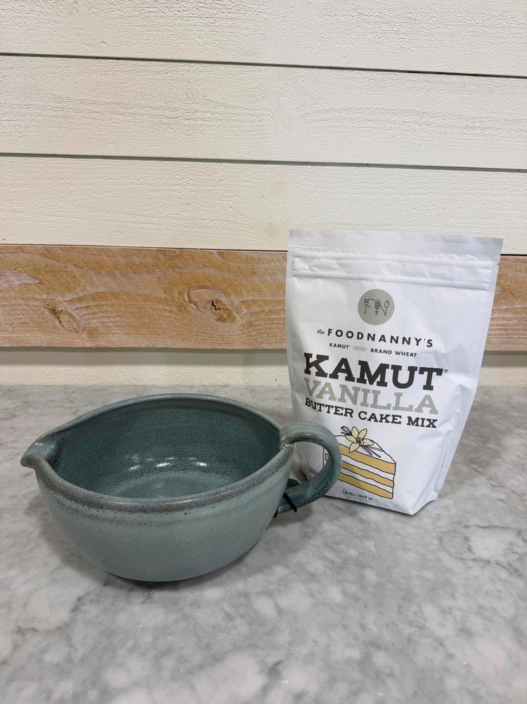 Bundle, Vanilla Butter Cake Mix & Rustic Green Batter Bowl