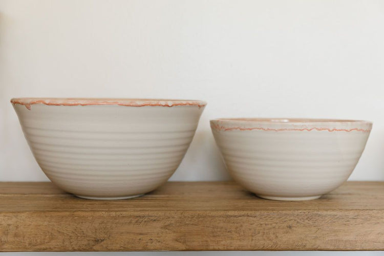 Mixing Bowl, MD White and Pink