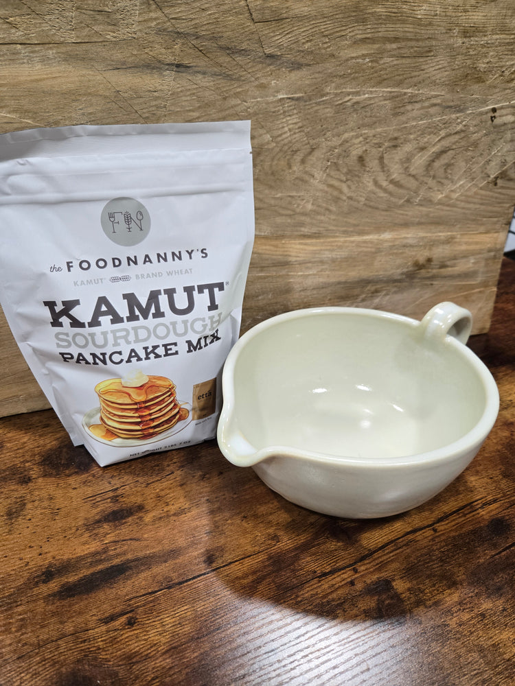 Bundle, Sourdough Pancake Mix & Rustic White Batter Bowl