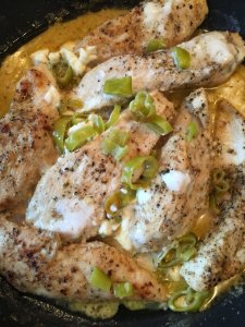 Chicken Tenders with Green Chili Sauce