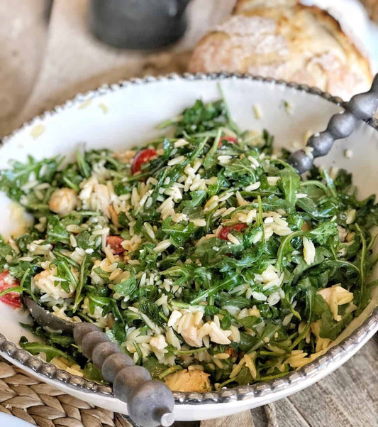 Warm Orzo Salad with Chicken