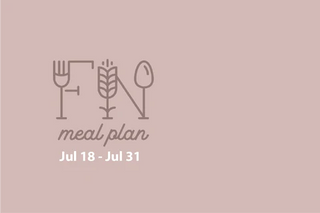 2 Week Meal Plan, Jul 18 - Jul 31