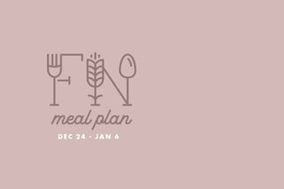 2 Week Meal Plan Dec 24 - Jan 6