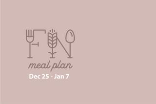 2 Week Meal Plan, Dec 25 - Jan 7