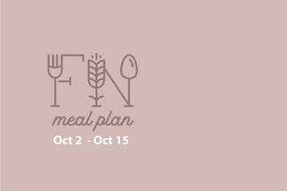 2 Week Meal Plan, Oct 2 - Oct 15