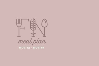 2 Week Meal Plan for November 12 - November 18