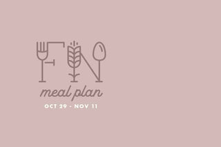 2 Week Meal Plan for Oct 29 - Nov 11