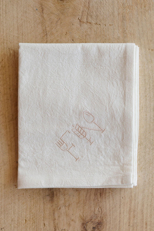 FN Dish Towel, Cream w/oatmeal
