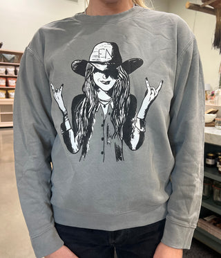 Sweatshirt, Channeling Lizi (Gray)