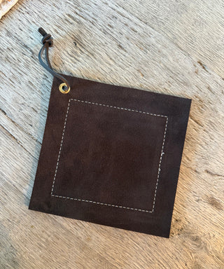 Hot pad, Italian Leather (Dark Brown)
