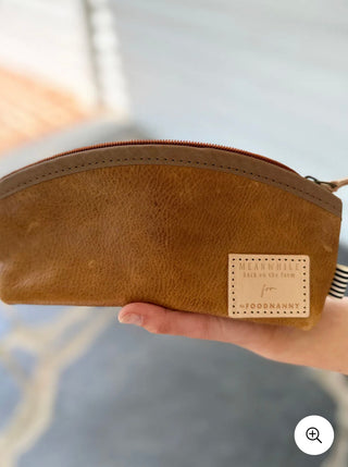 FN Cosmetic Bag, Camel Leather