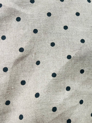Towel, Linen Thick Black Dots