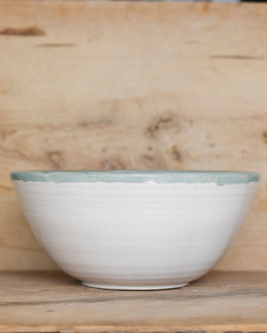 Mixing Bowl, MD White and Sea Green