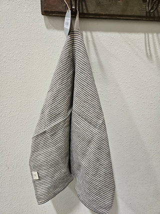 Towel, Linen Thin Black Stripe