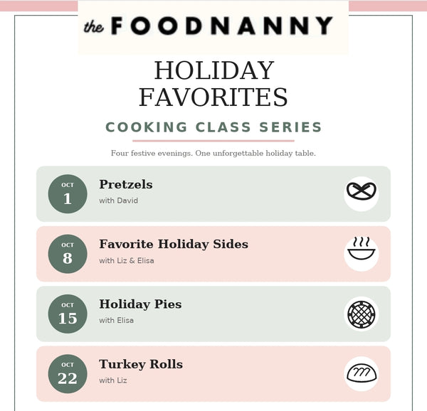 FN Cooking Class, Holiday Favorites Series, Holiday Pies