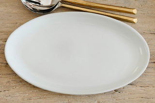 FN Platter, Oval Rustic White