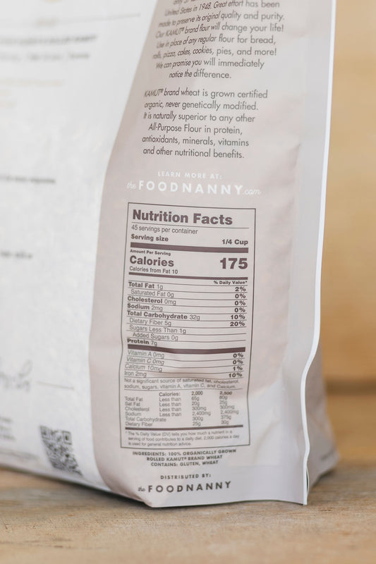 Kamut Whole Wheat Rolled 4 lb bag