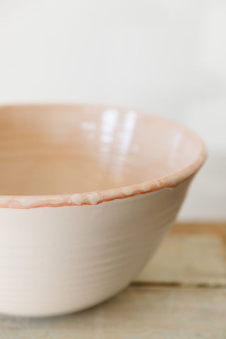 Mixing Bowl, LG White and Pink