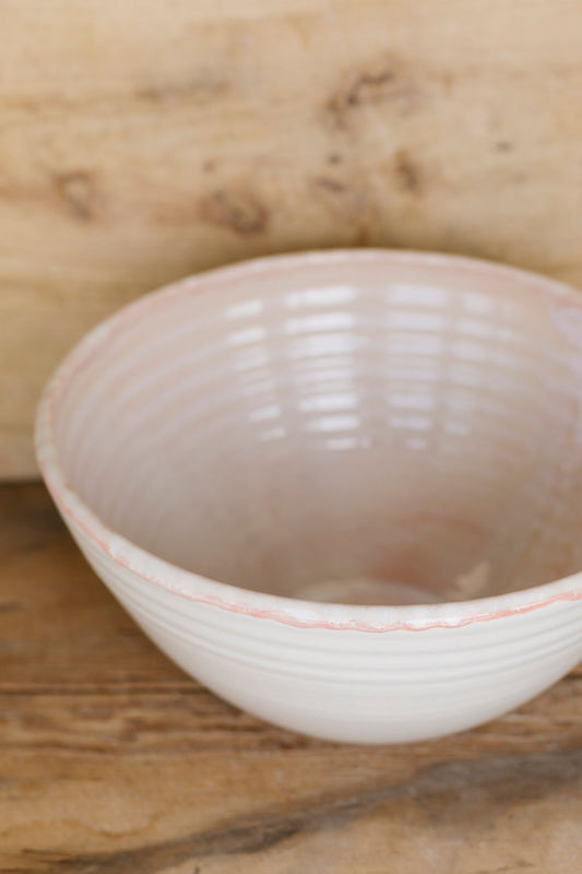 Mixing Bowl, MD White and Pink
