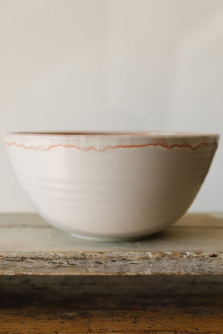 Mixing Bowl, LG White and Pink