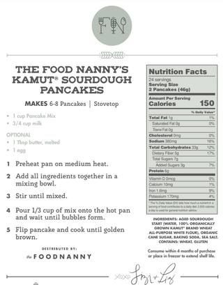 Kamut Pancake Mix, Sourdough