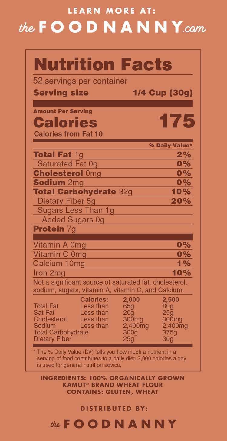 Kamut Whole Wheat Flour 5 lb bag