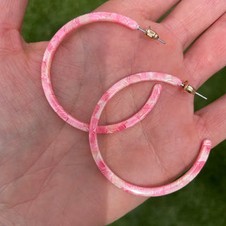 Earring, Cotton Candy Hoops