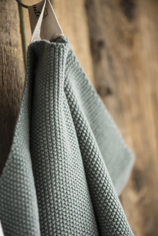 Towel, Knitted Moss Green