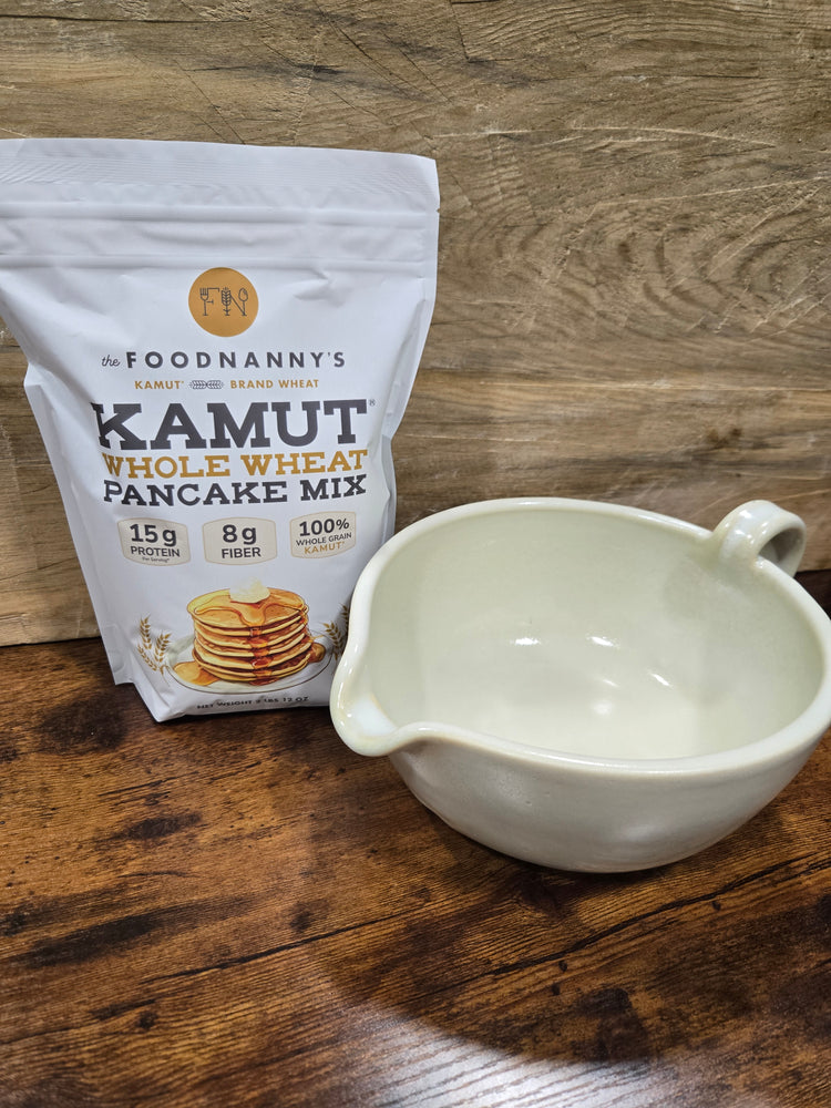 Bundle, Whole Wheat Pancake Mix & Rustic White Batter Bowl