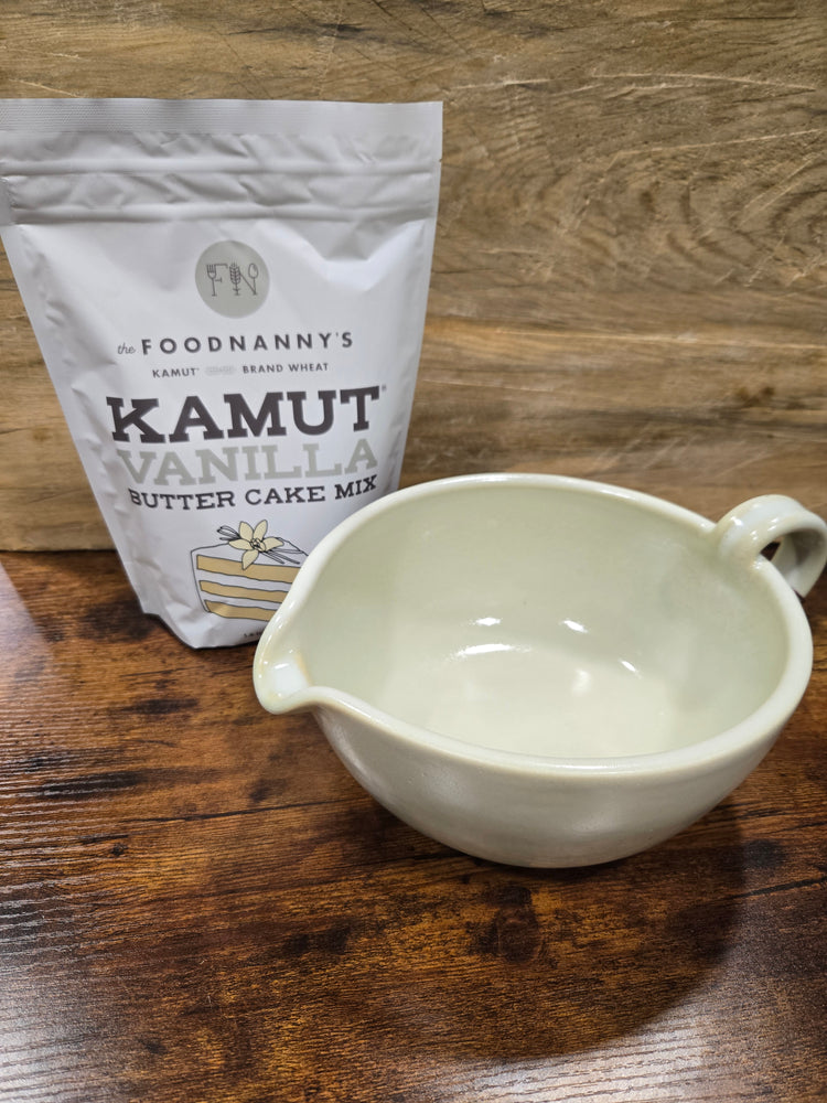 Bundle, Vanilla Butter Cake Mix & Rustic White Batter Bowl