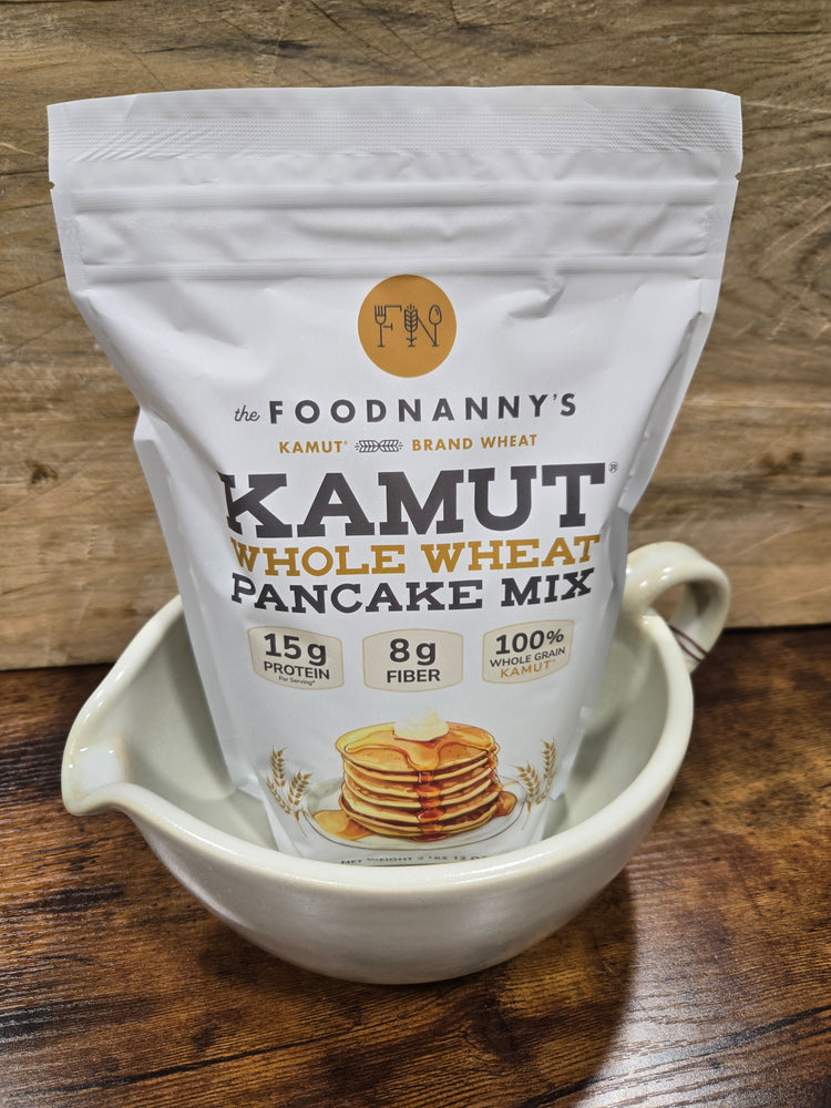 Bundle, Whole Wheat Pancake Mix & Rustic White Batter Bowl