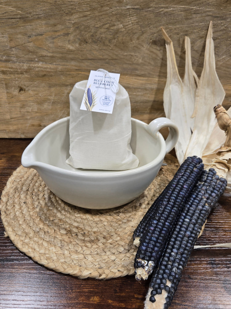 Kit, Kamut Blue Corn Muffin Mix & Rustic White Batter Bowl