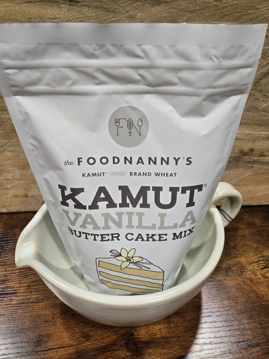 Bundle, Vanilla Butter Cake Mix & Rustic White Batter Bowl