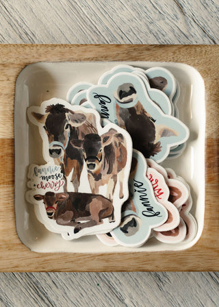Sticker, 3 Cows