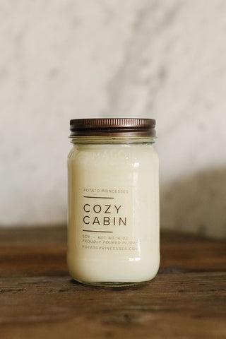 Candle, Cozy Cabin